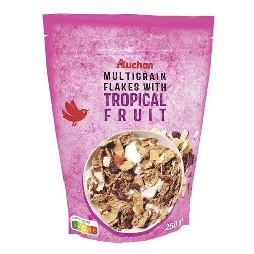 Płatki zbożowe z owocami egzotycznymi   Auchan 250 g