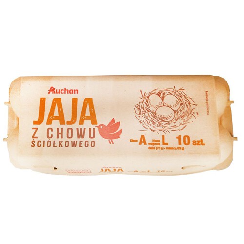 Jaja ściółkowe rozmiar L  Auchan 10 sztuk
