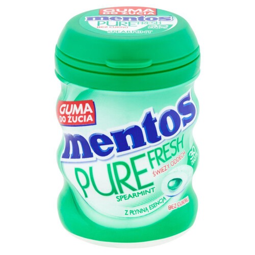 Guma do żucia o smaku mięty zielonej bez cukru Mentos 60 g