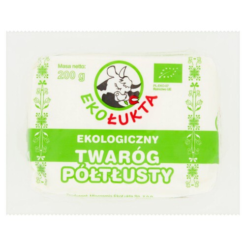 BIO  Twaróg półtłusty EKOŁukta 200 g