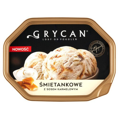 Lody śmietankowe z sosem karmelowym   Grycan 900 ml