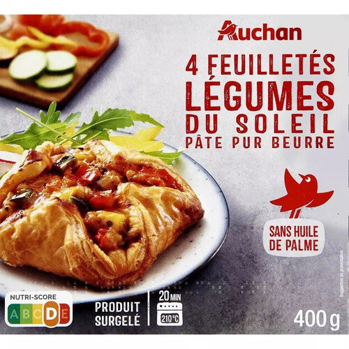 Przekąski z ciasta francuskiego z warzywami Auchan 400 g