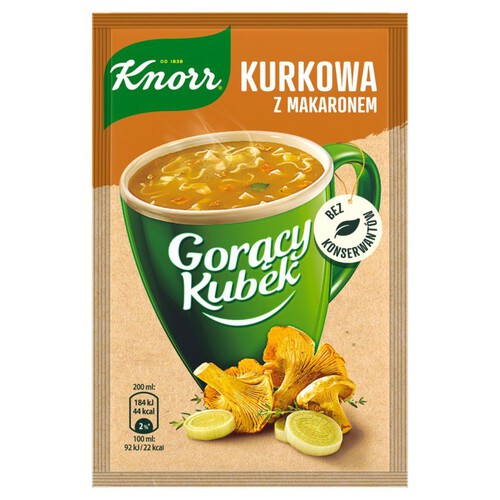 Gorący kubek kurkowa z makaronem   Knorr 13 g